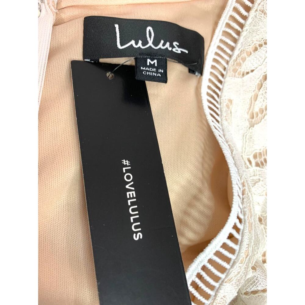 Medium Lulus New Ivory Lace Jumpsuit Sleeveless Womens - Picture 13 of 14